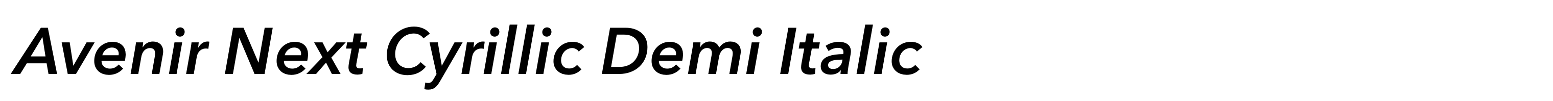 Avenir Next Cyrillic Demi Italic